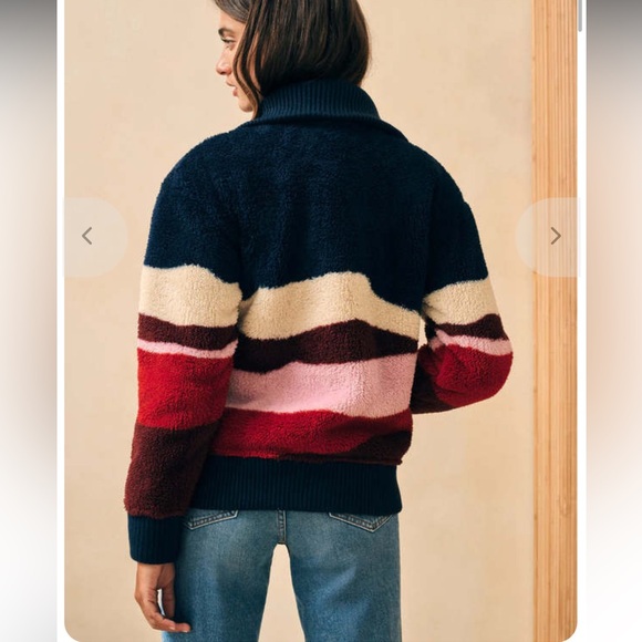 FAHERTY HIGH PILE FLEECE JACKET MOUNTAIN SUNSET  Size S - Picture 4 of 15